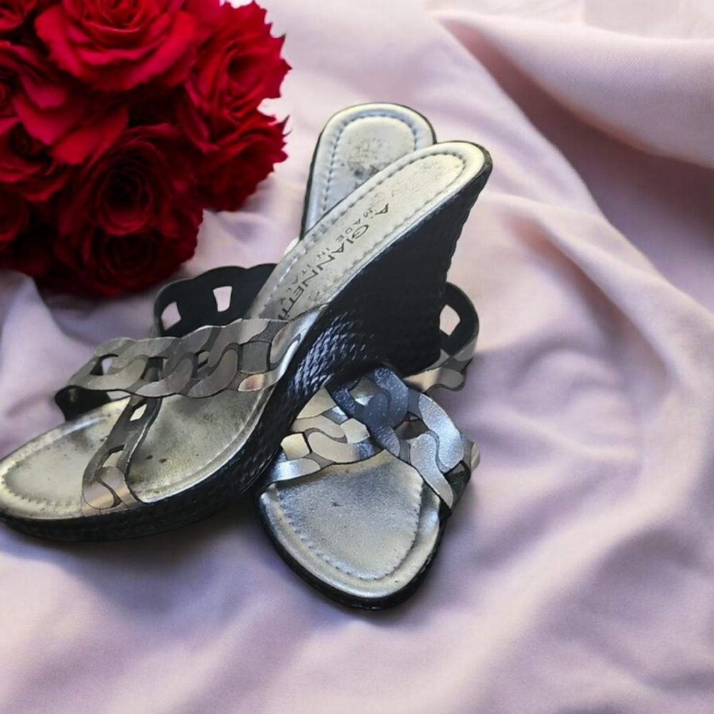 A. Giannetti Women's Silver Sandals